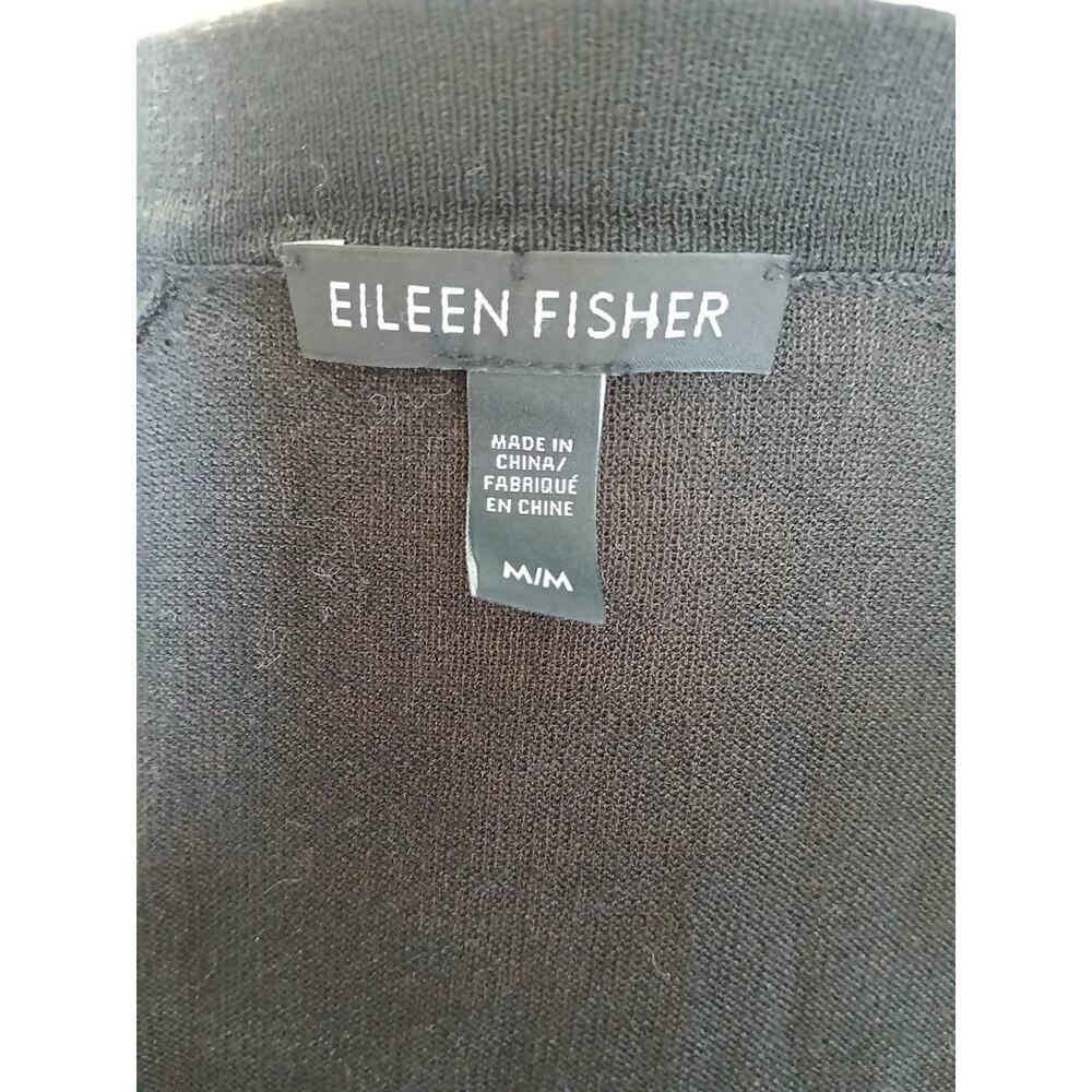 Eileen Fisher tencel blend longline open cardigan semi sheer medium - Picture 2 of 7